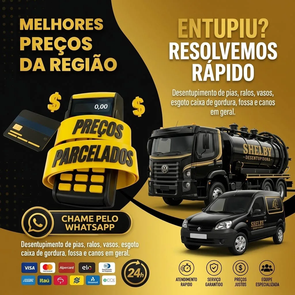 Shelby Desentupidora — atendimento profissional de desentupimento