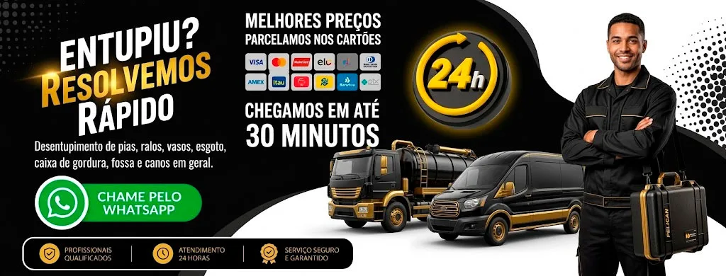 Shelby Desentupidora — Entupiu? Resolvemos rápido. Atendimento 24 horas, orçamento grátis, chegada rápida.
